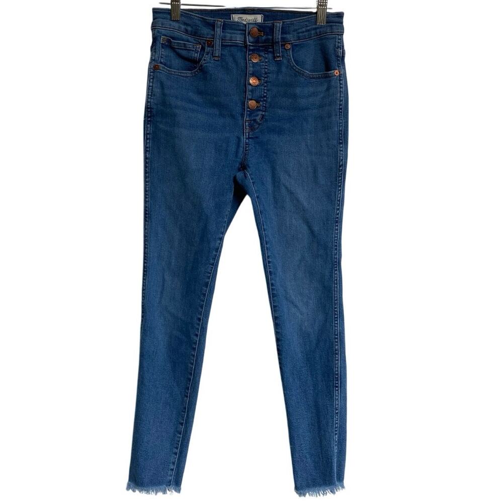 Madewell Petite 10" High-Rise Skinny Crop Jeans| Button-Front TENCEL™ Denim 27P - Picture 6 of 16